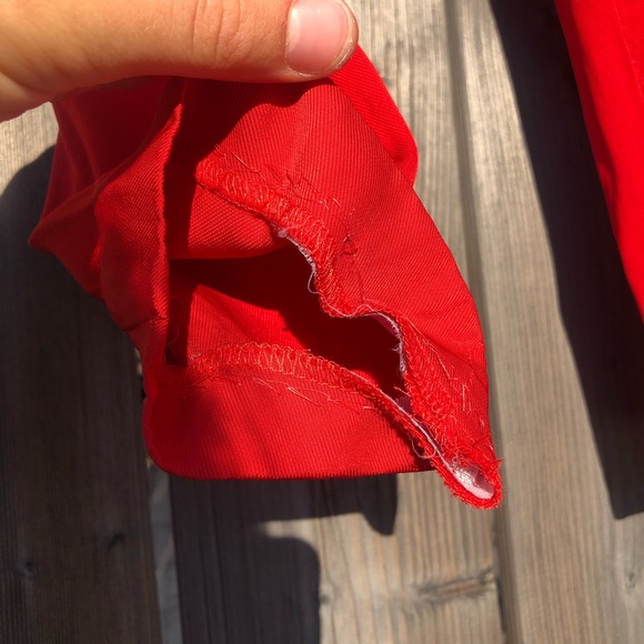 All Saints Red pleated Cedie Sky pants pre-loved - Picture 8 of 13